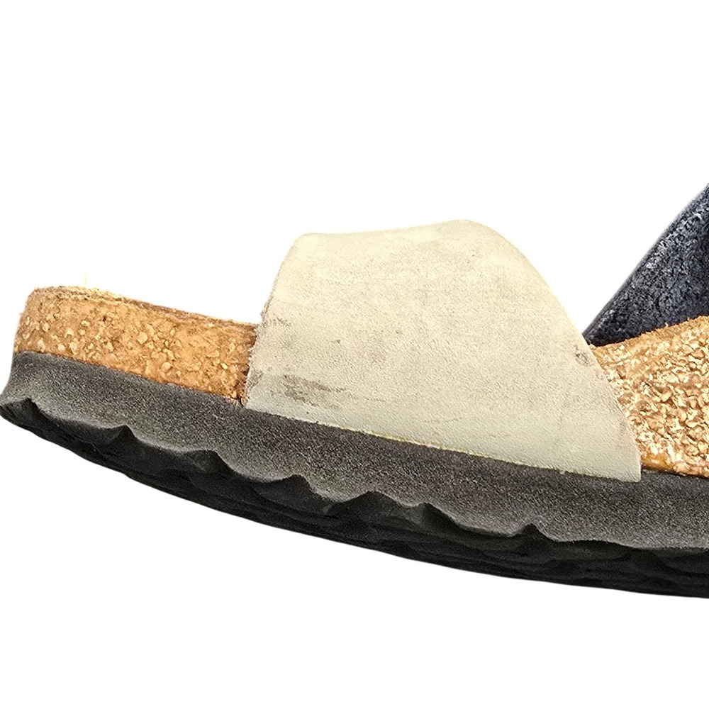 Birkenstock Franca Sandals Blue White Leather Buckle Slide Womens 36 EU 5 US - Picture 12 of 16